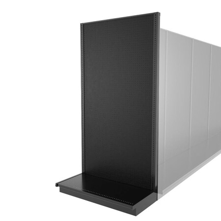 Lozier Shelving End Cap Unit, Black 48W 96H 22D P492S-EC